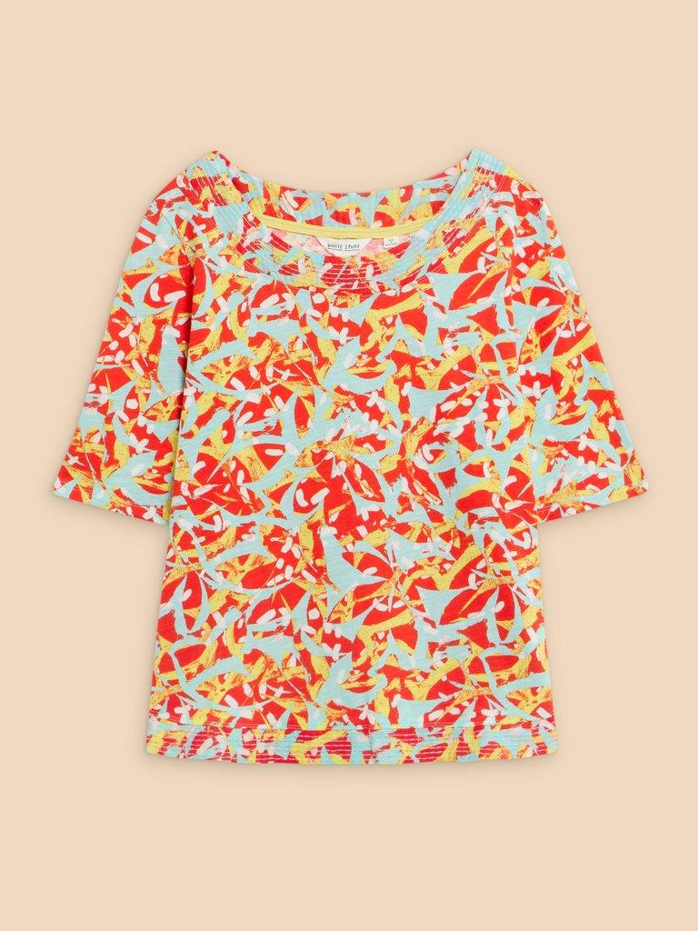 WEAVER JERSEY TOP in ORANGE PR - FLAT FRONT