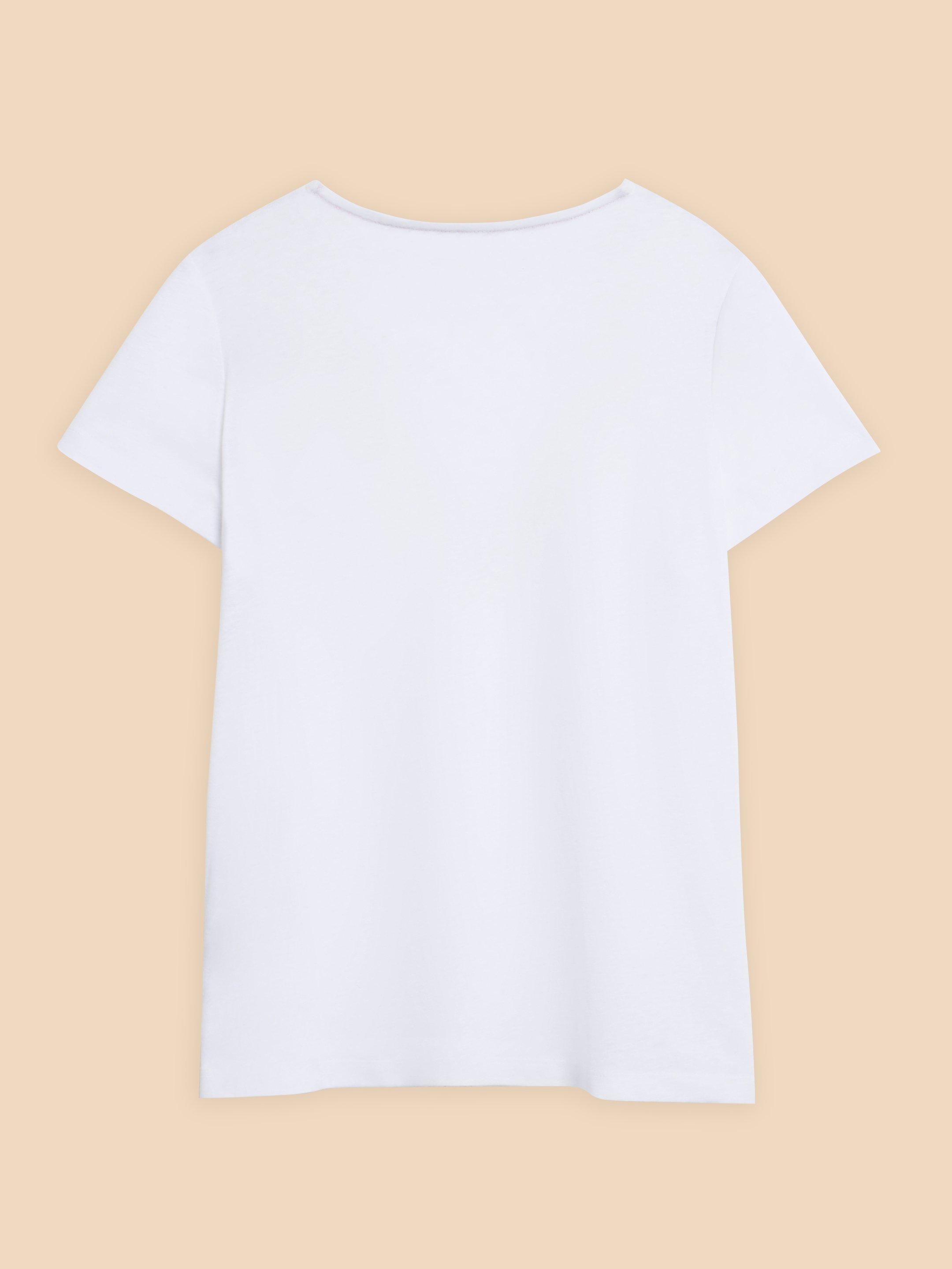 ELLIE LACE TEE in BRIL WHITE - FLAT BACK