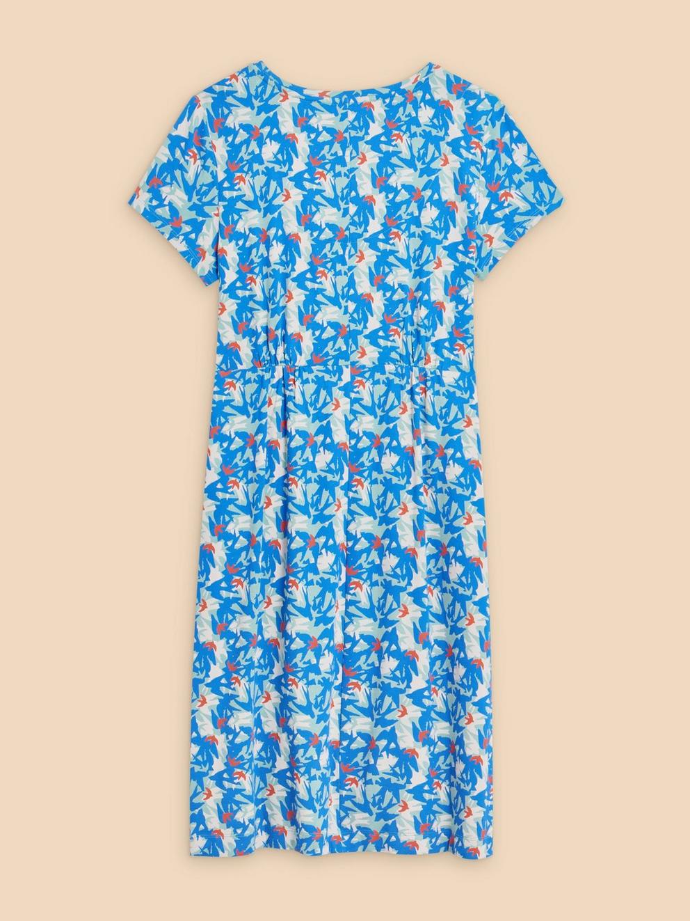 Tallie Eco Vero Jersey Dress in TEAL PR - FLAT BACK