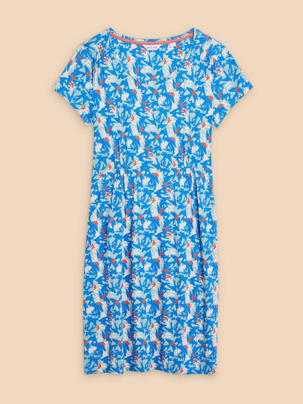 Tallie Eco Vero Jersey Dress in TEAL PR - FLAT FRONT