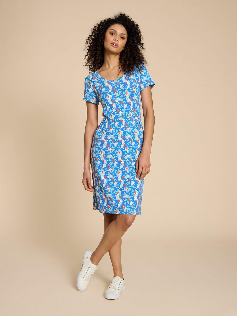 Tallie Eco Vero Jersey Dress in TEAL PR - LIFESTYLE