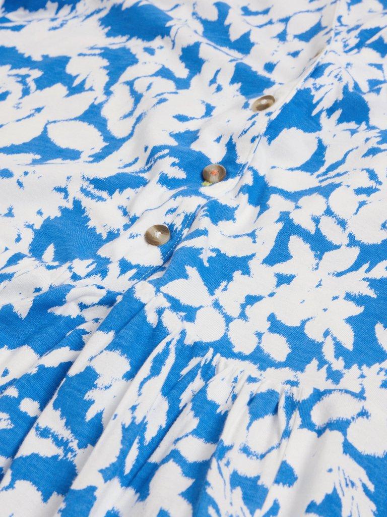 Naya Jersey Printed Tiered Dress in BLUE MLT - FLAT DETAIL