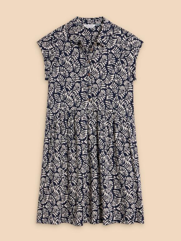 Sleeveless Wisp Ceena Jersey Dress Navy Blue White Floral Summer Dress Gap  Mercari