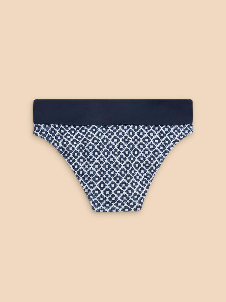 Reversible Fold Down Bottom in NAVY MULTI - FLAT BACK