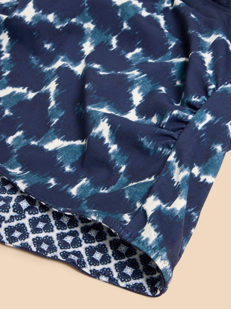 Sunshine Reversible Printed Tankini Top in NAVY MULTI - FLAT DETAIL