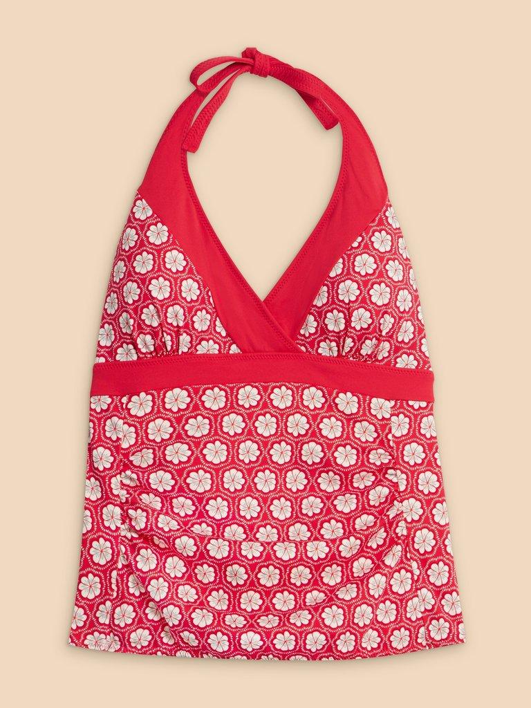 Sunshine Reversible Printed Tankini in RED MLT - FLAT FRONT