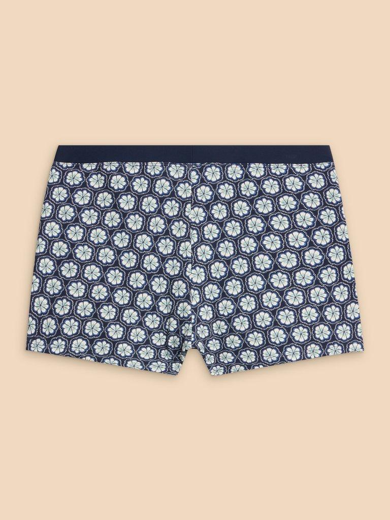 Bay Printed Swim Short in NAVY MULTI - FLAT BACK