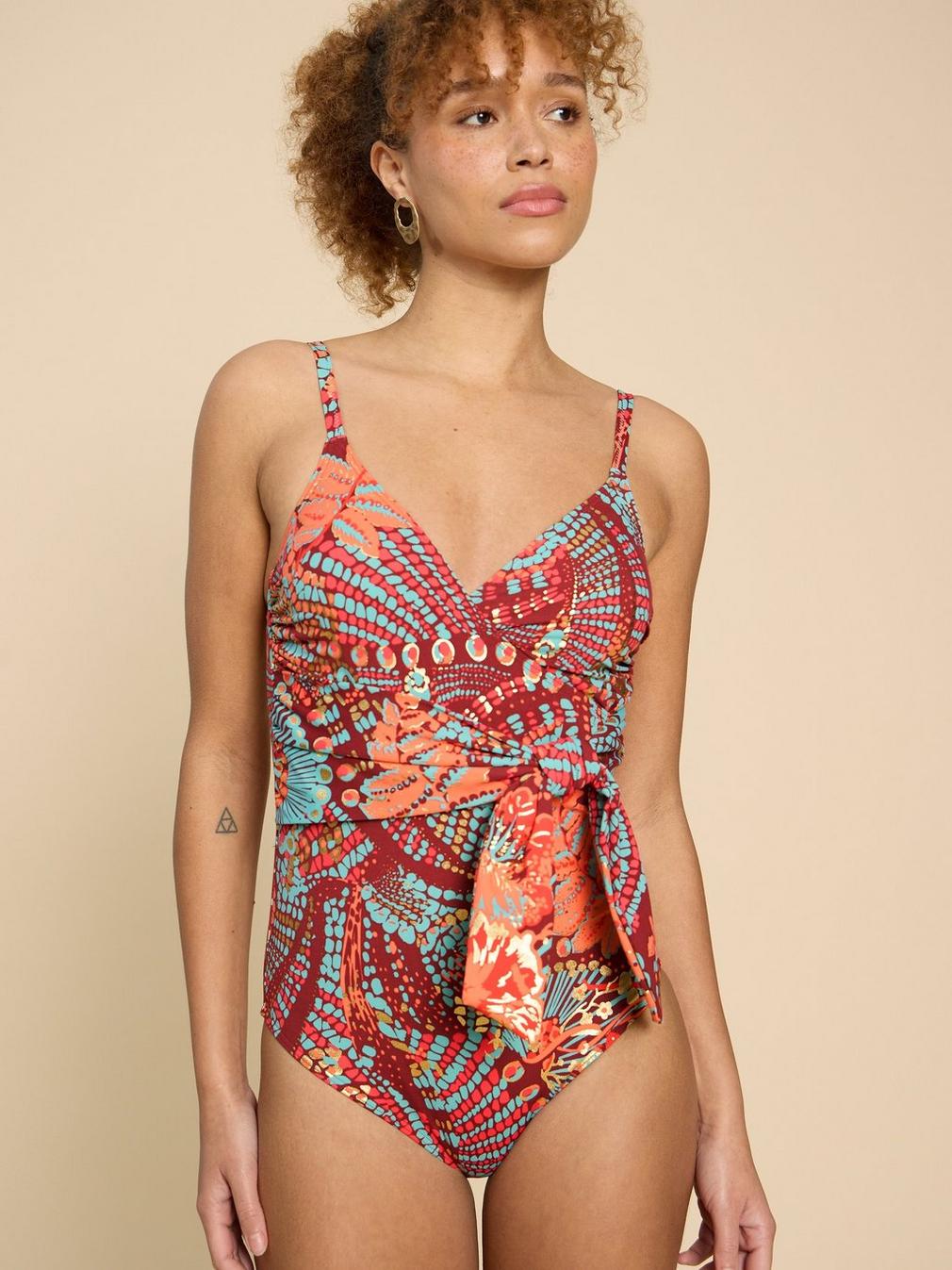 Tabitha Control Swimsuit in RED PR - LIFESTYLE