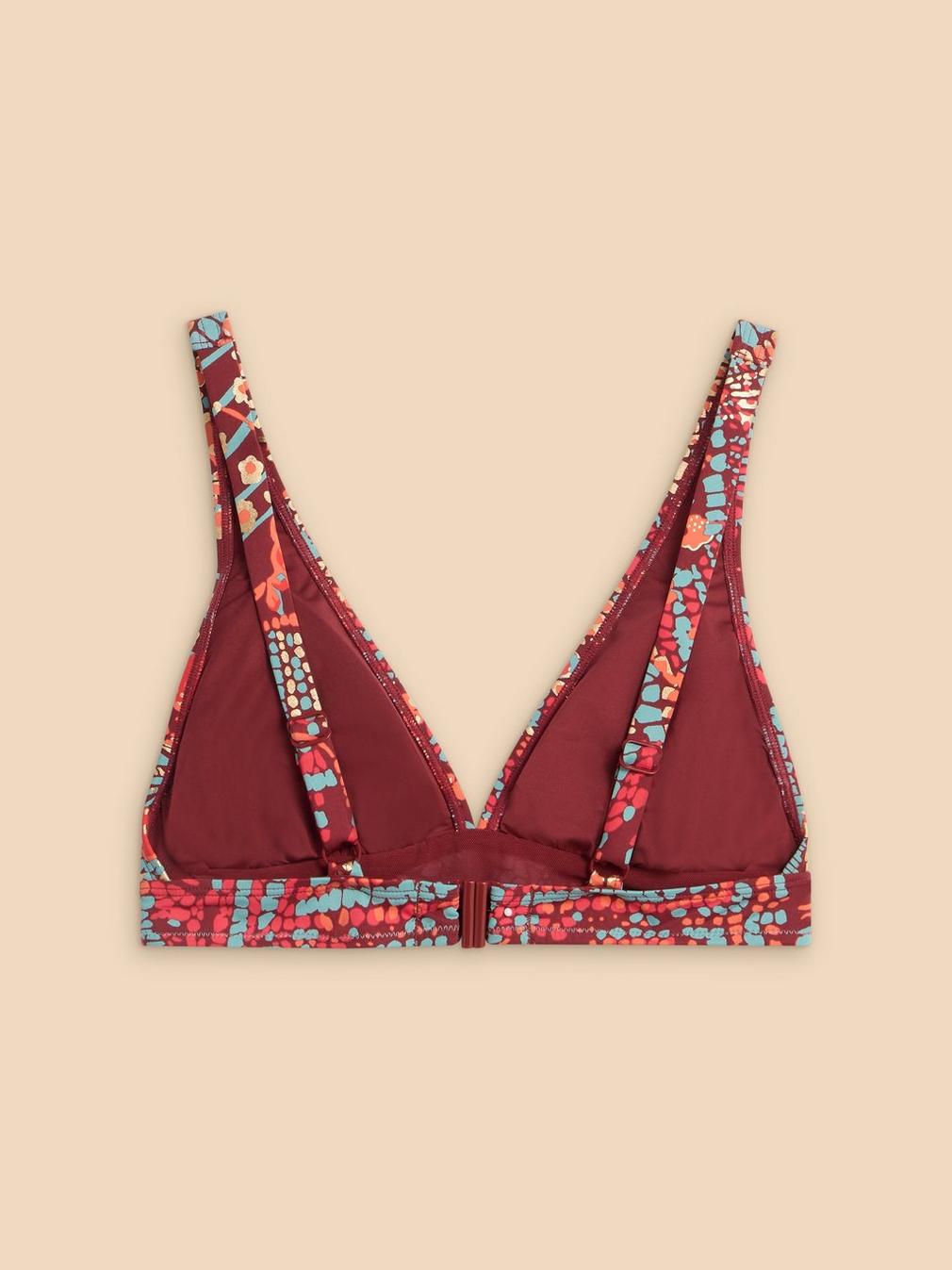 Tabitha Bikini Top in RED PR - FLAT BACK