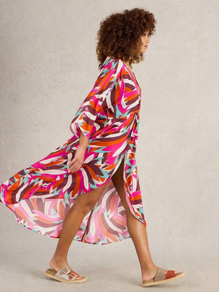 Cleo Printed Kimono in PINK PR - LIFESTYLE