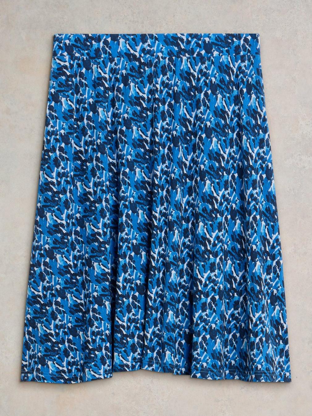 Jade Eco Vero Jersey Skirt in BLUE PR - FLAT FRONT