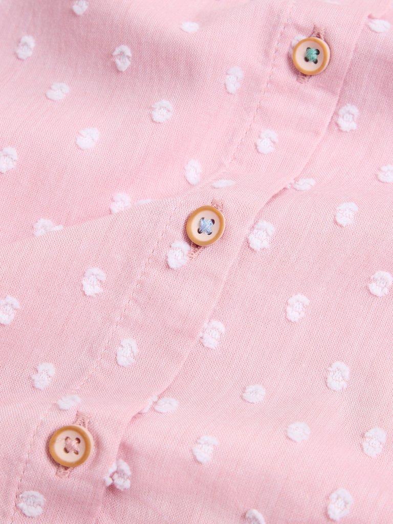 Ellie Organic Cotton Shirt in PINK MLT - FLAT DETAIL