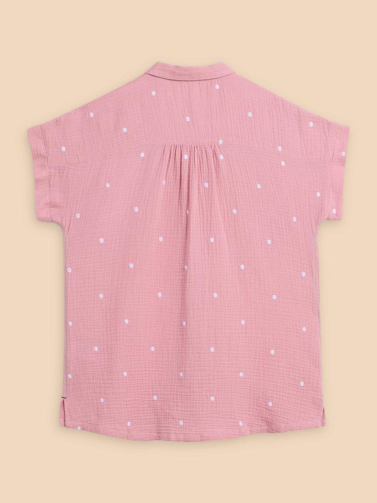 Emma Double Cloth Shirt in PINK MLT - FLAT BACK
