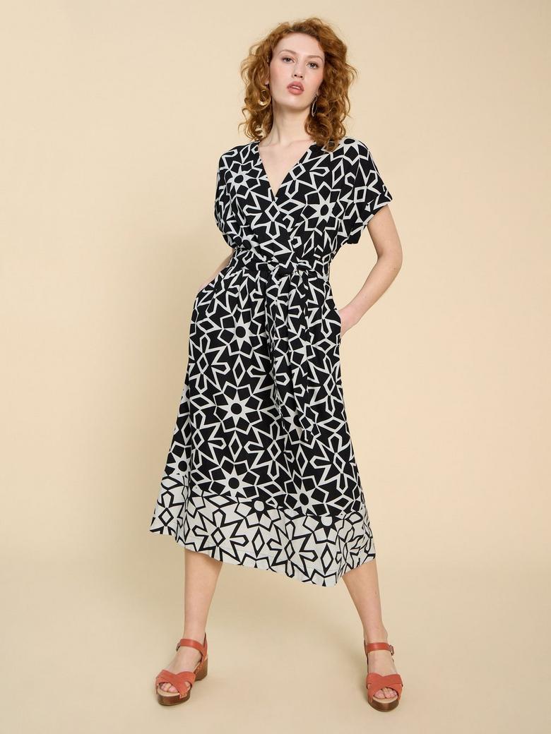 White Stuff Women's Sophie Linen Blend Wrap Dress
