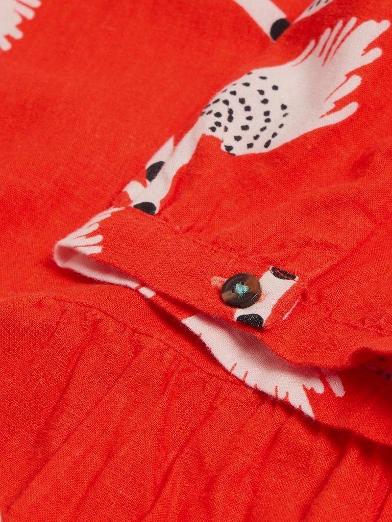Otto Dress Linen Blend in ORANGE PR - FLAT DETAIL