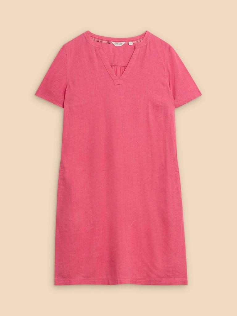 Lydia Shift Dress in MID PINK - FLAT FRONT