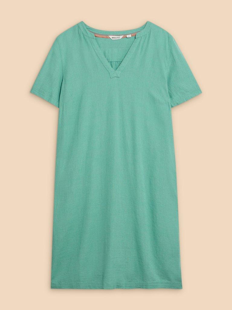 Lydia Shift Dress in MID TEAL - FLAT FRONT