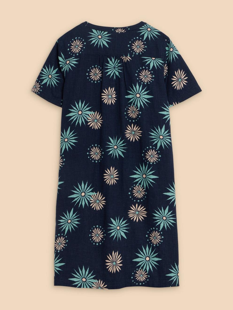 Lydia Shift Dress in NAVY PR - FLAT BACK
