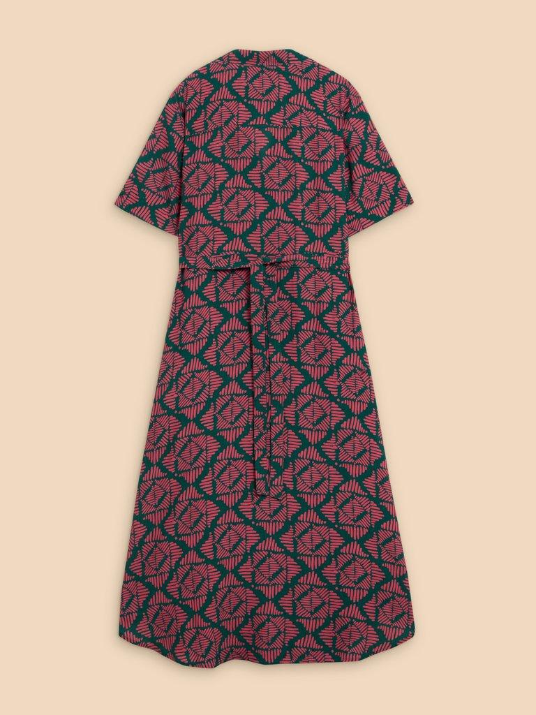 Gina Wrap Dress in PINK PR - FLAT BACK