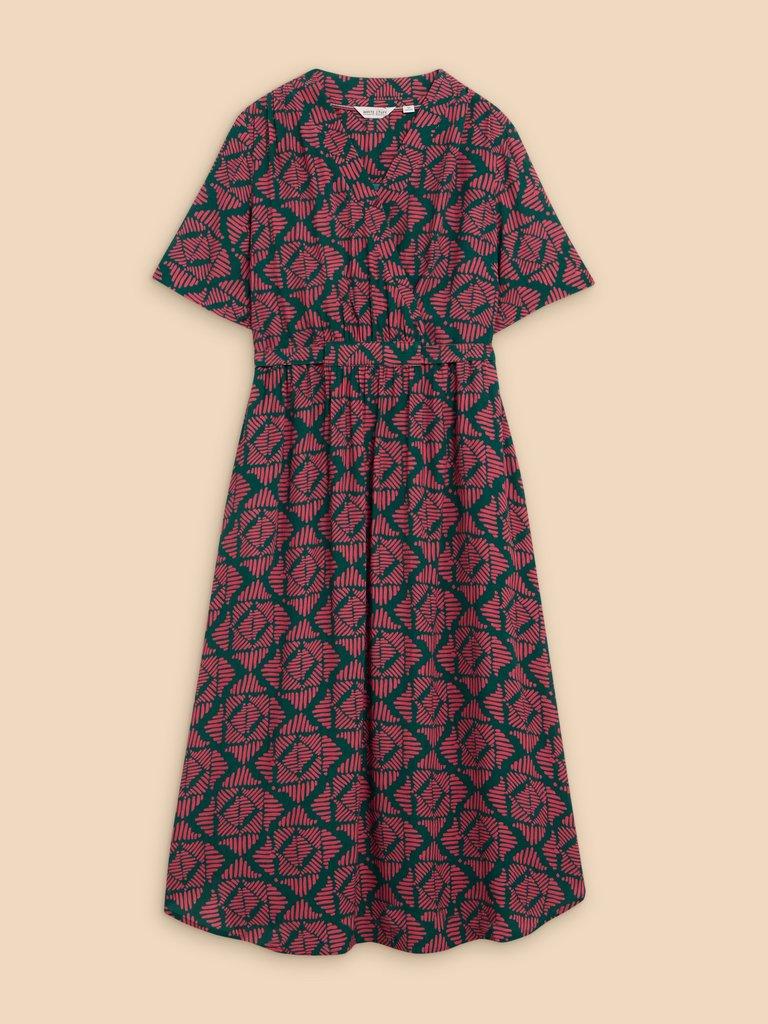 Gina Wrap Dress in PINK PR - FLAT FRONT