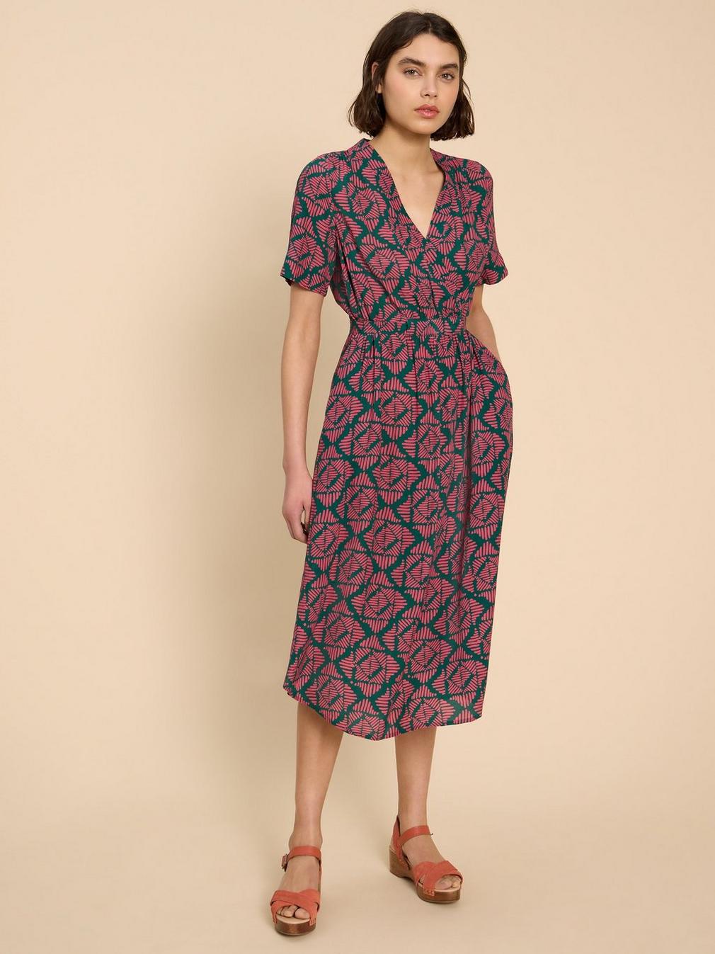 Gina Wrap Dress in PINK PR - LIFESTYLE