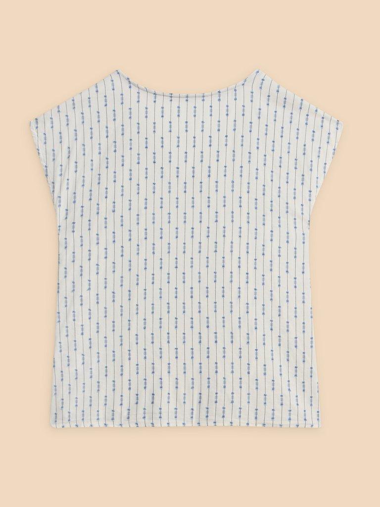 Rae Organic Cotton Vest in IVORY MLT - FLAT BACK