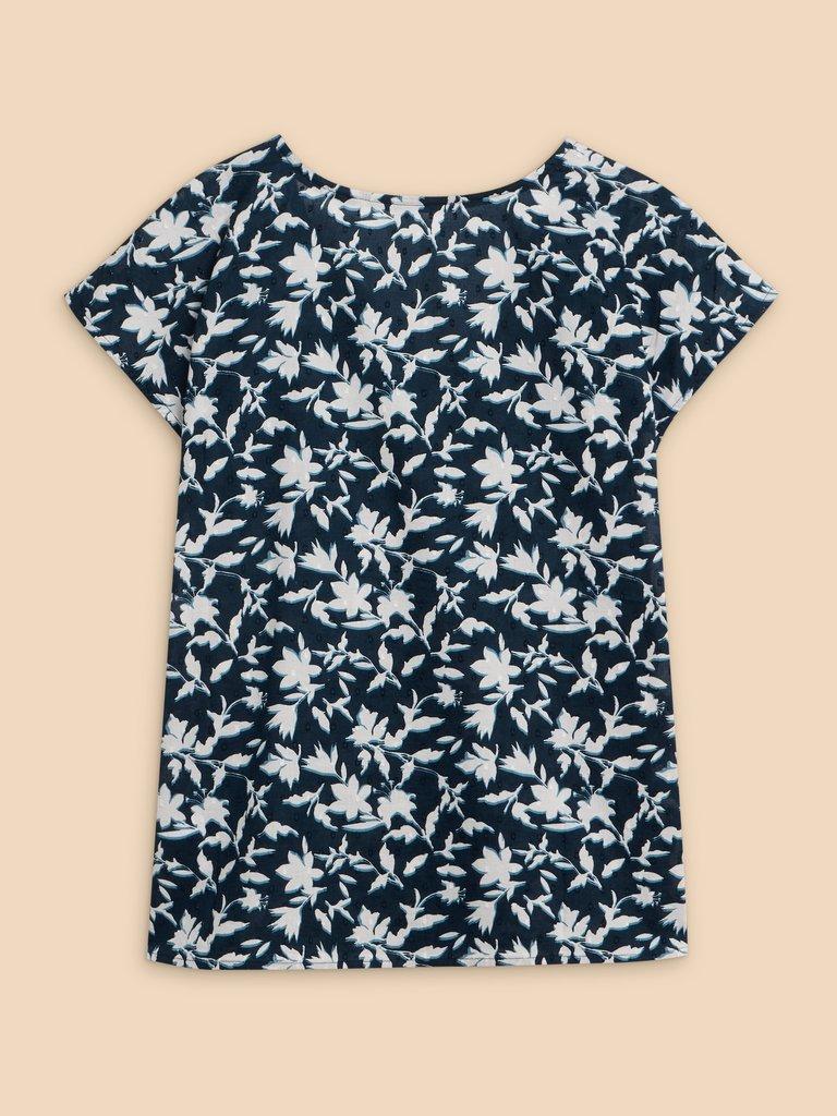 Rae Organic Cotton Vest in NAVY PR - FLAT BACK