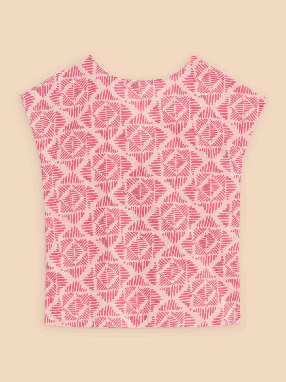 Rae Organic Cotton Vest in PINK PR - FLAT BACK