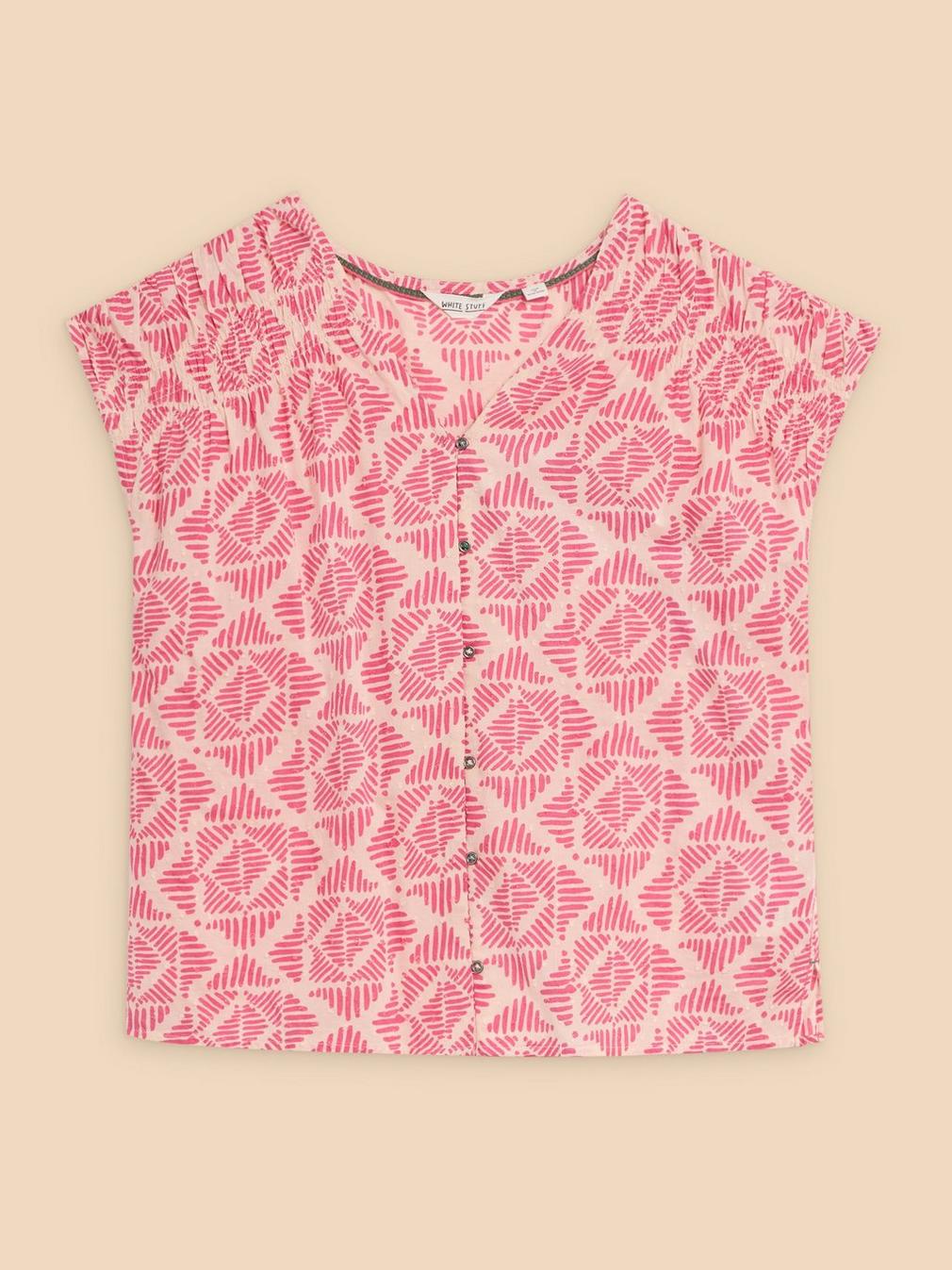 Rae Organic Cotton Vest in PINK PR - FLAT FRONT