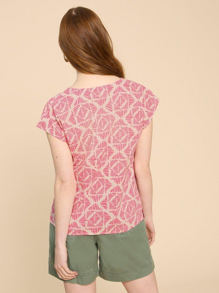 Rae Organic Cotton Vest in PINK PR - MODEL BACK