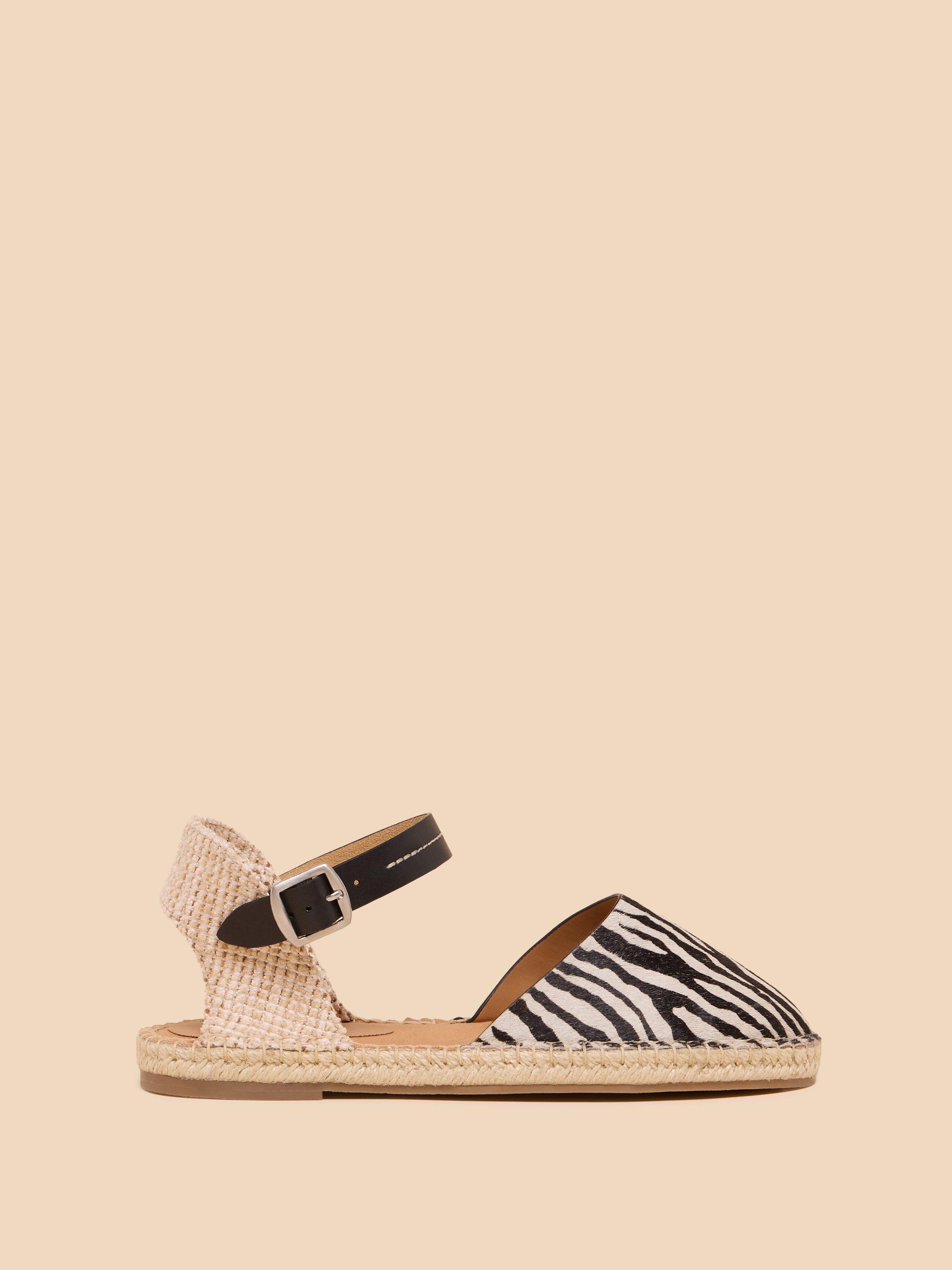 Buttercup Leather Espadrille in BLK PR - LIFESTYLE