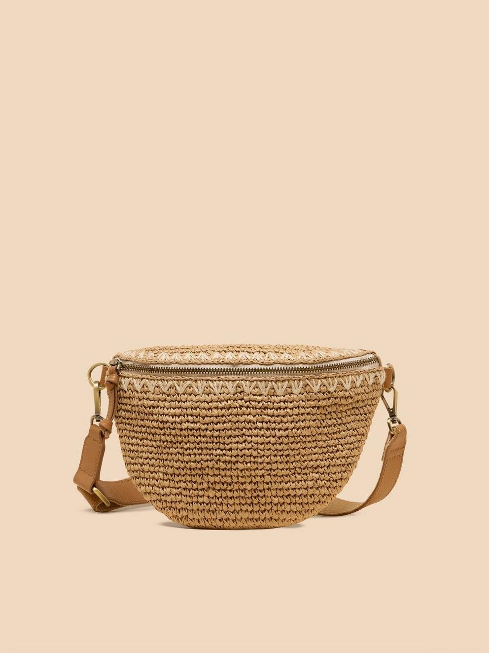 Sebby Mini Raffia Sling Bag in LGT NAT - LIFESTYLE