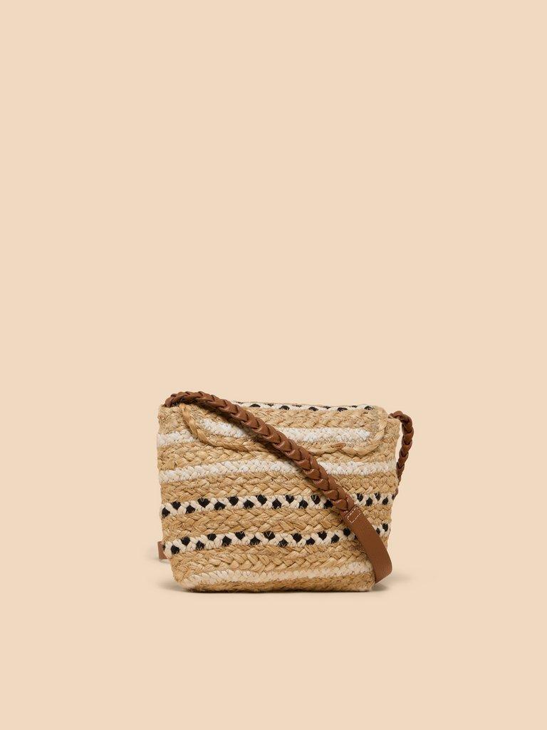 Demi Jute Mini Crossbody in NAT MLT - FLAT BACK