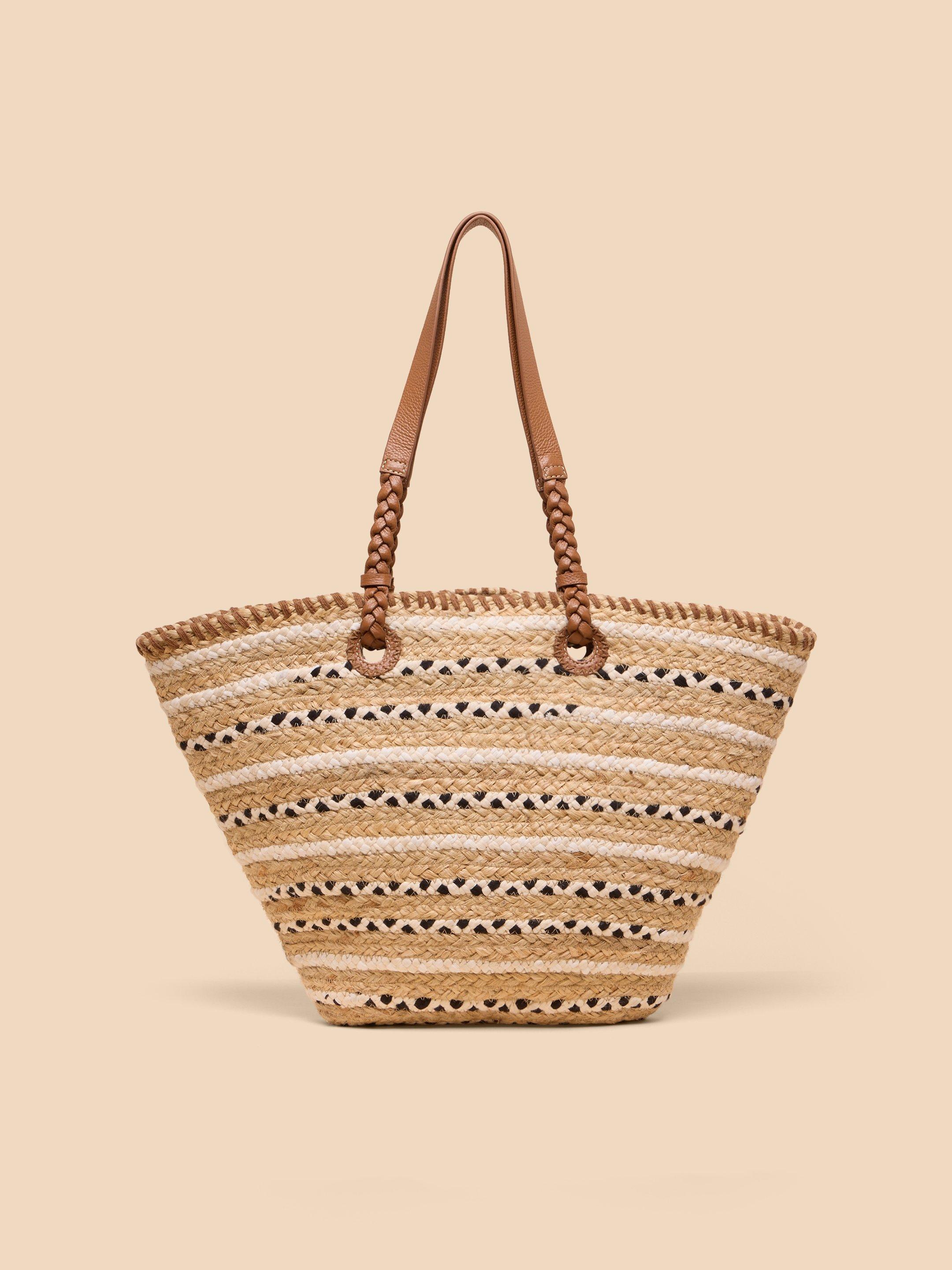 Demi Jute Large Tote in NAT MLT - LIFESTYLE