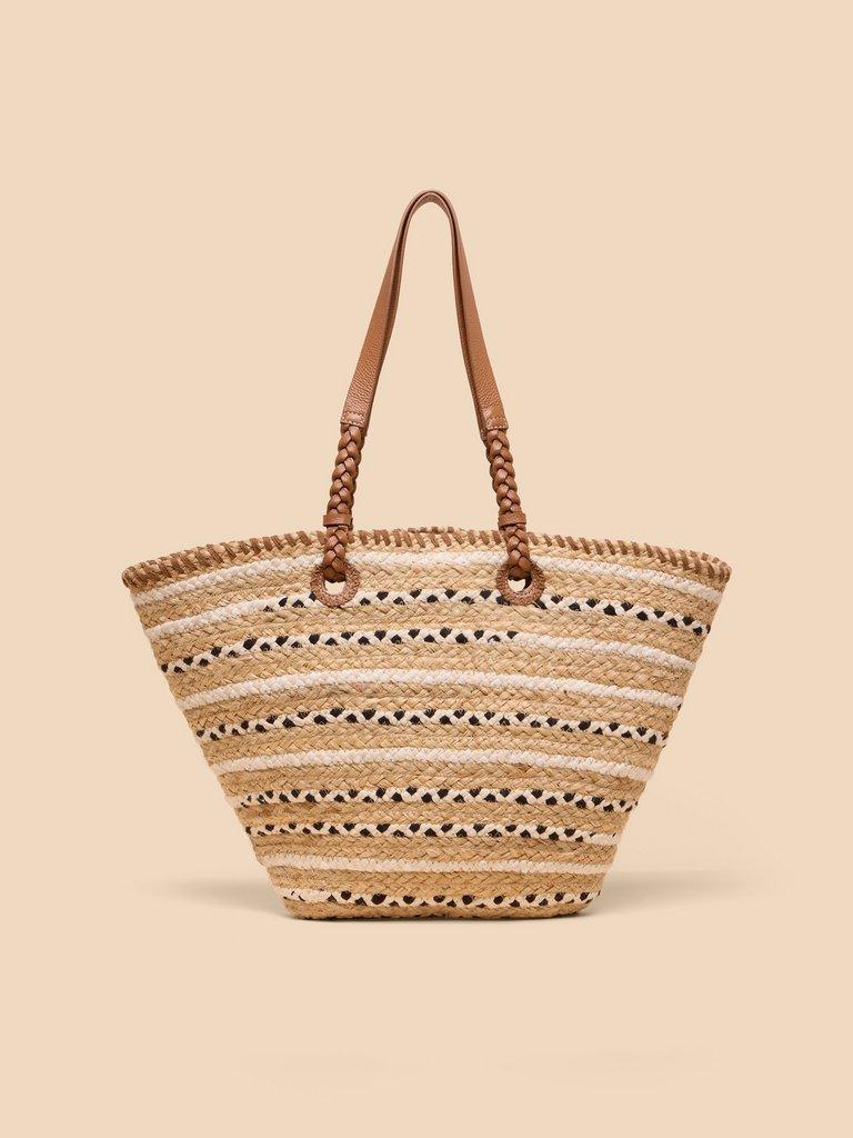 Demi Jute Large Tote in NAT MLT - LIFESTYLE