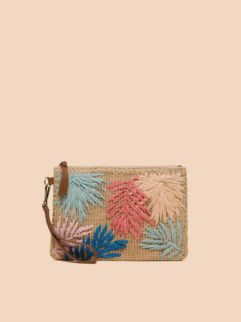 Sophie Jute Embroidered Pouch in NAT MLT - LIFESTYLE