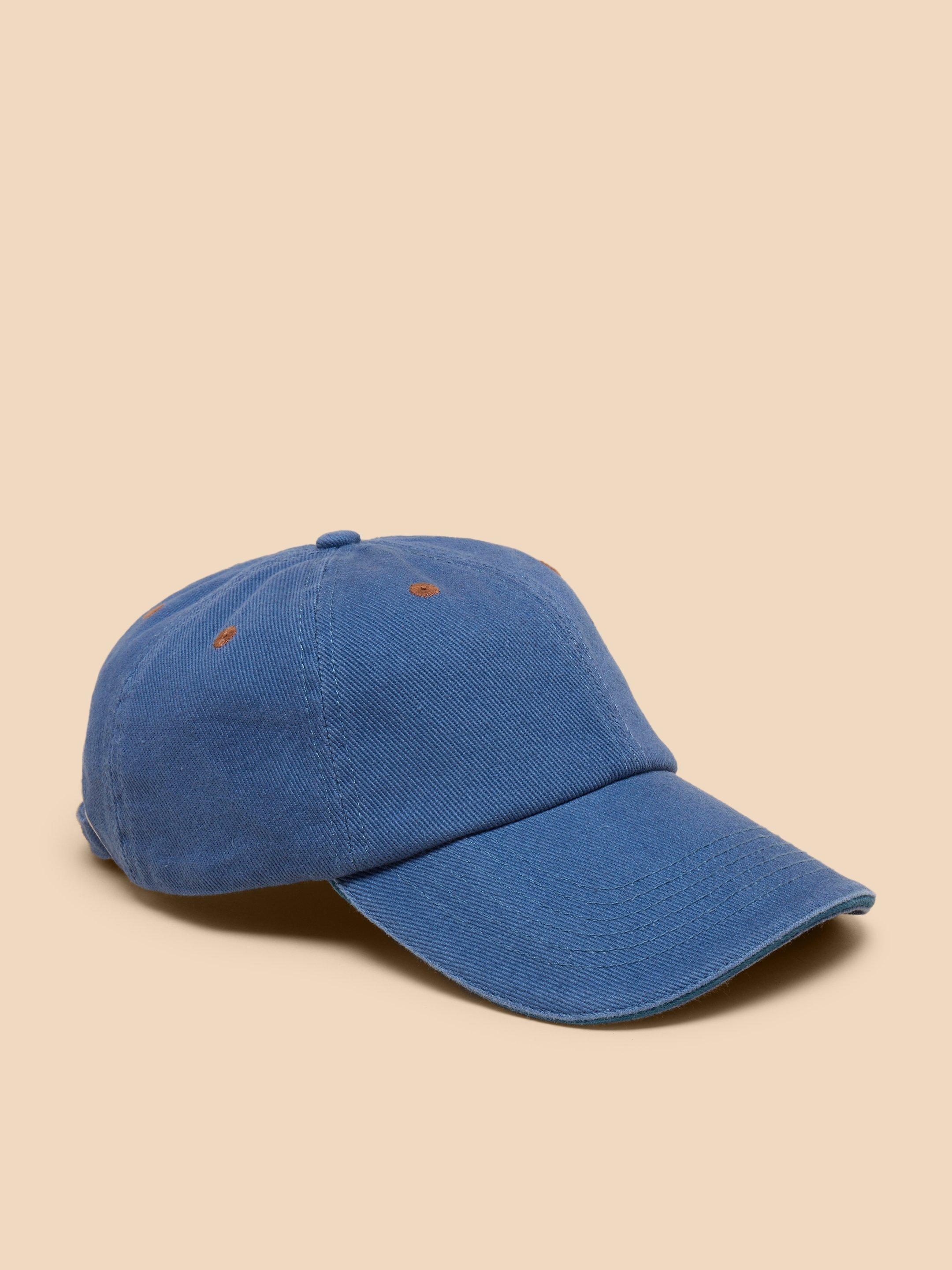 Baseball Cap in MID BLUE - FLAT FRONT