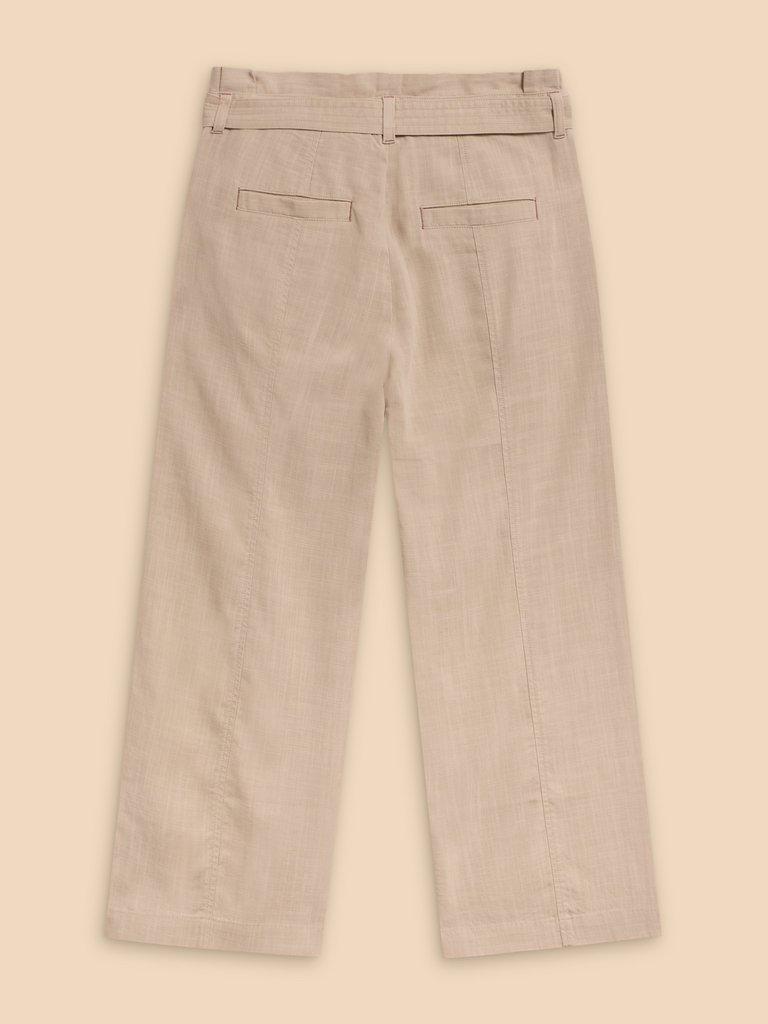 Teakie Tencel Linen Trouser in LGT NAT - FLAT BACK