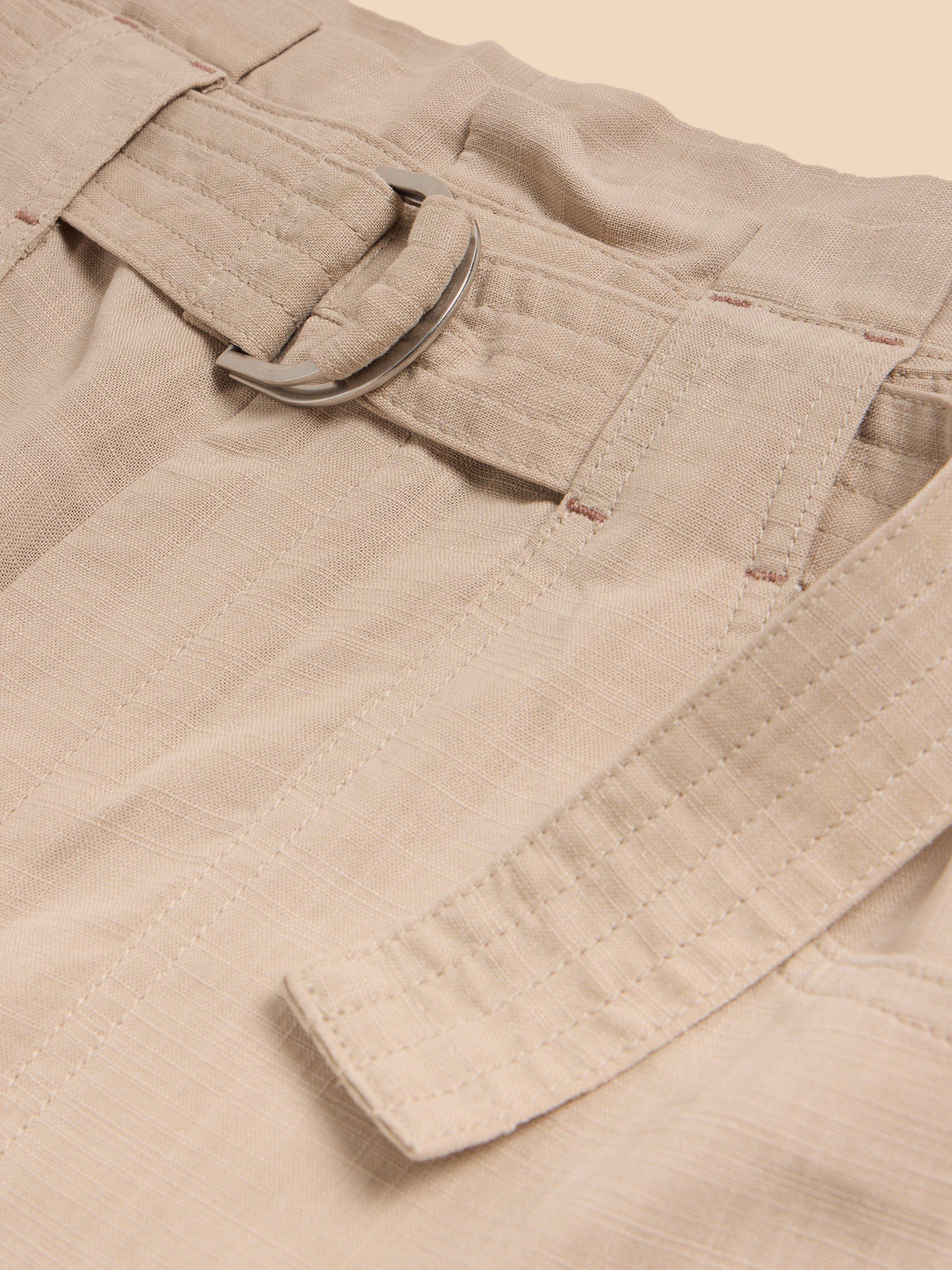 Teakie Tencel Linen Trouser in LGT NAT - FLAT DETAIL