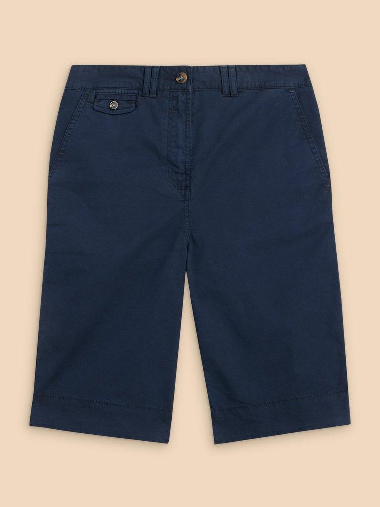 Hayley Organic Cotton Shorts in DARK NAVY - FLAT FRONT