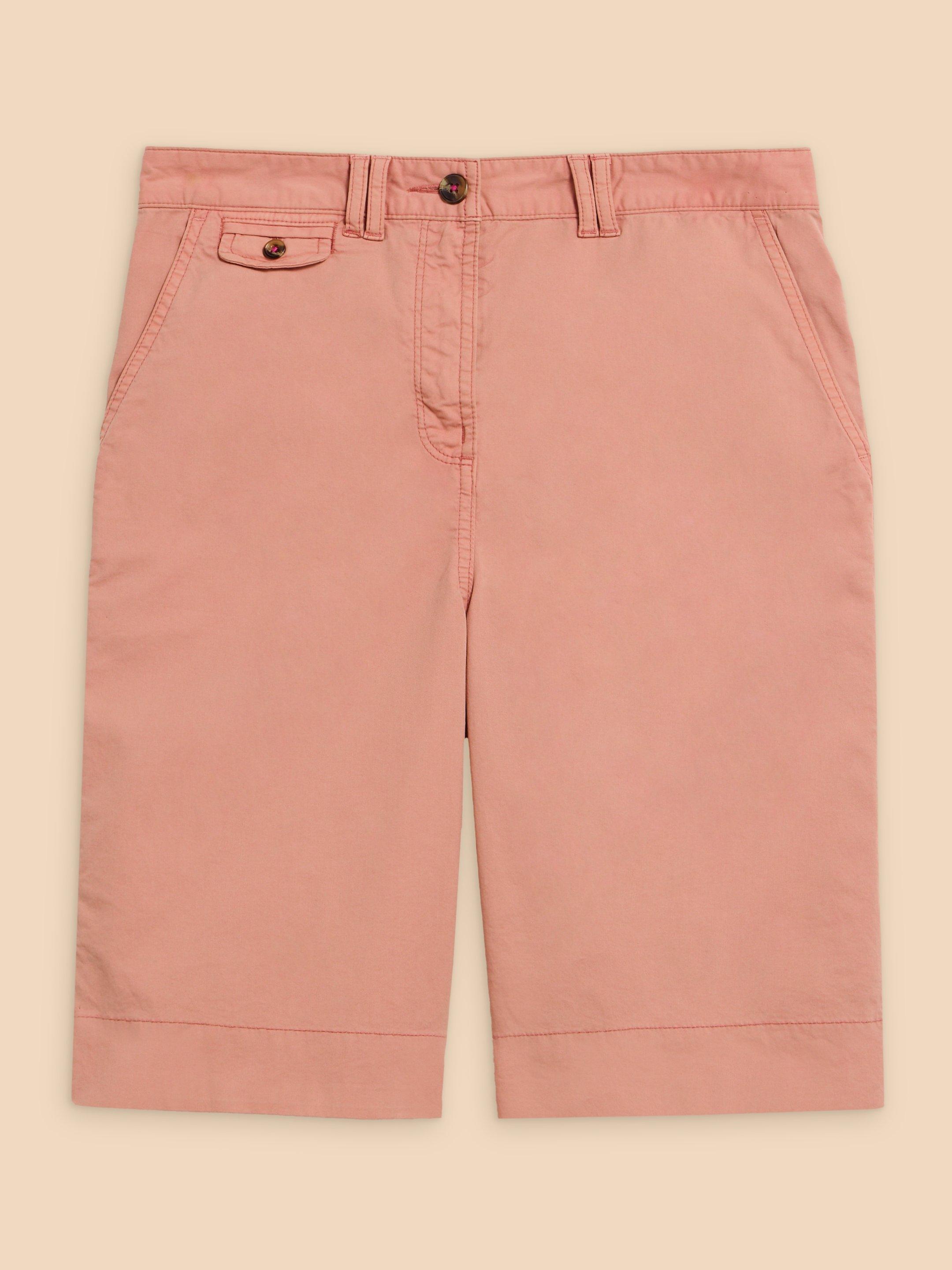 Hayley Organic Cotton Shorts in MID PINK - FLAT FRONT