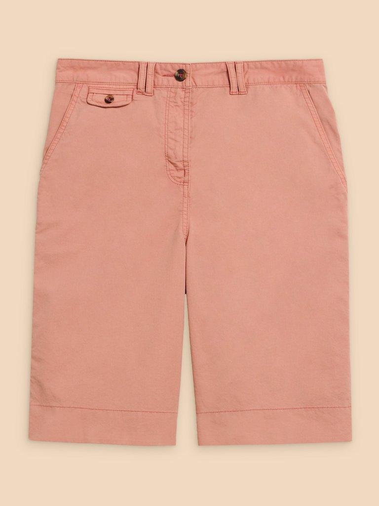 Hayley Organic Cotton Shorts in MID PINK - FLAT FRONT