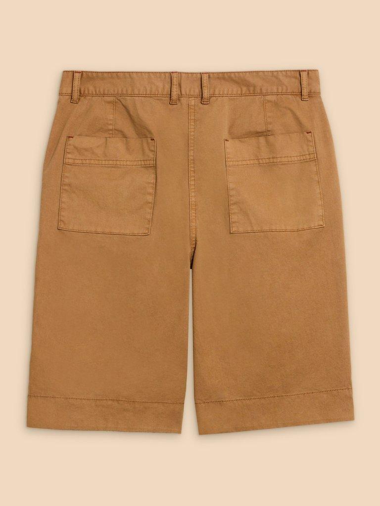 Hayley Organic Cotton Shorts in MID TAN - FLAT BACK