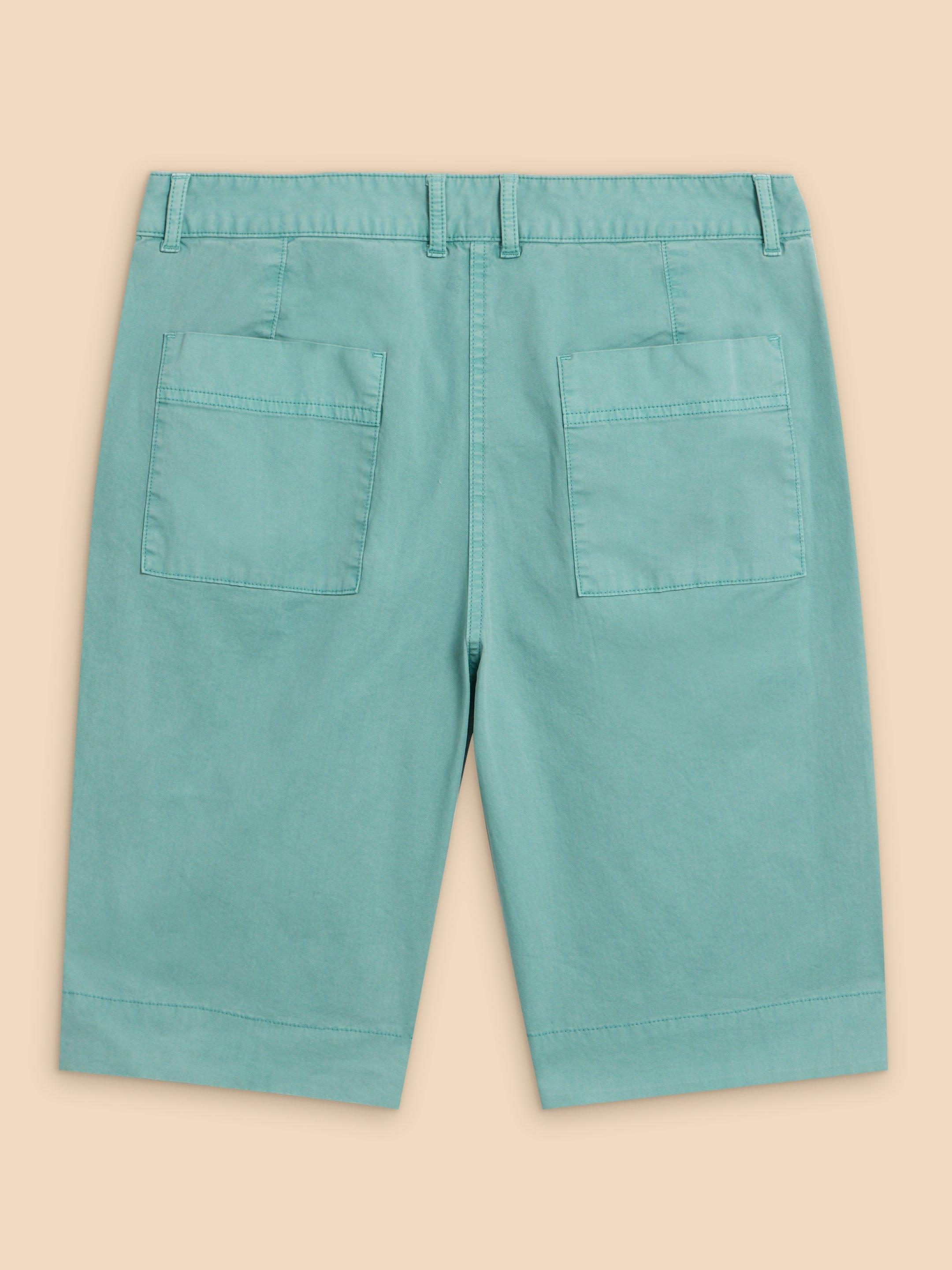 Hayley Organic Cotton Shorts in MID TEAL - FLAT BACK