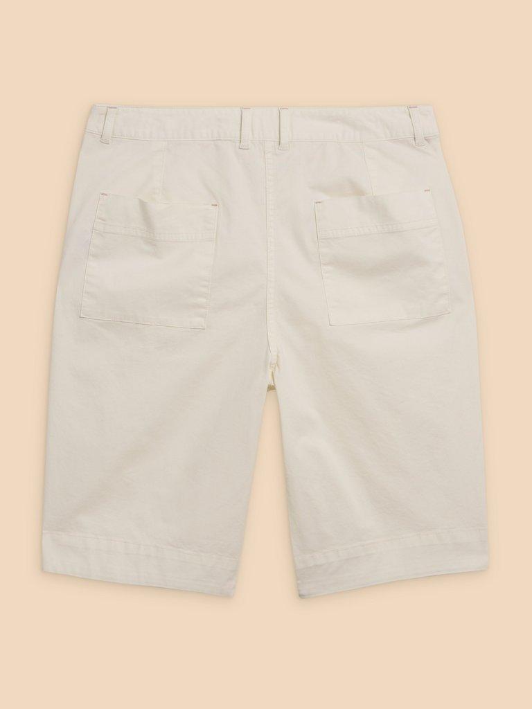 Hayley Organic Cotton Shorts in NAT WHITE - FLAT BACK