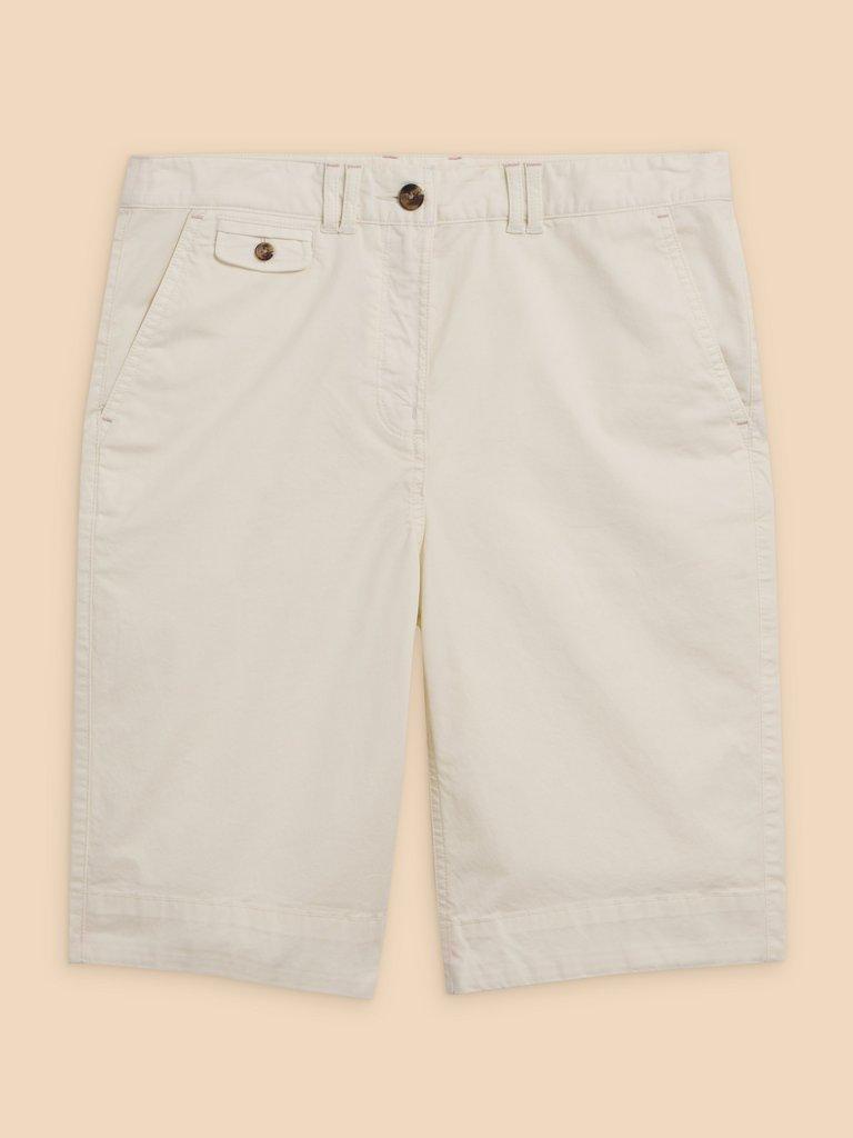 Hayley Organic Cotton Shorts in NAT WHITE - FLAT FRONT