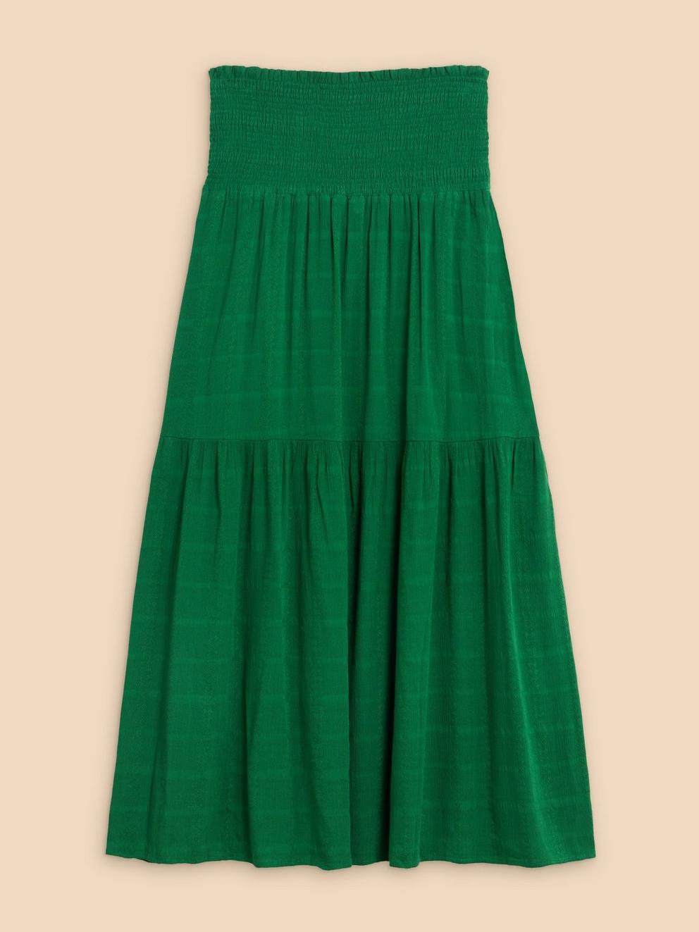 Phoebe Maxi Skirt in BRT GREEN - FLAT BACK