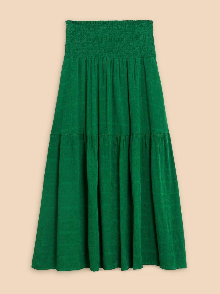 Phoebe Maxi Skirt in BRT GREEN - FLAT FRONT