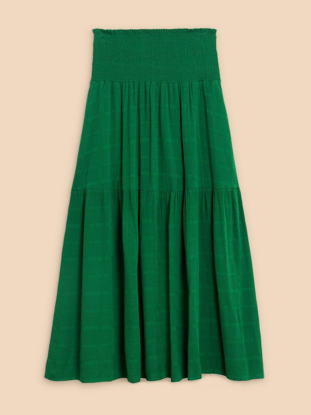 Phoebe Maxi Skirt in BRT GREEN - FLAT FRONT