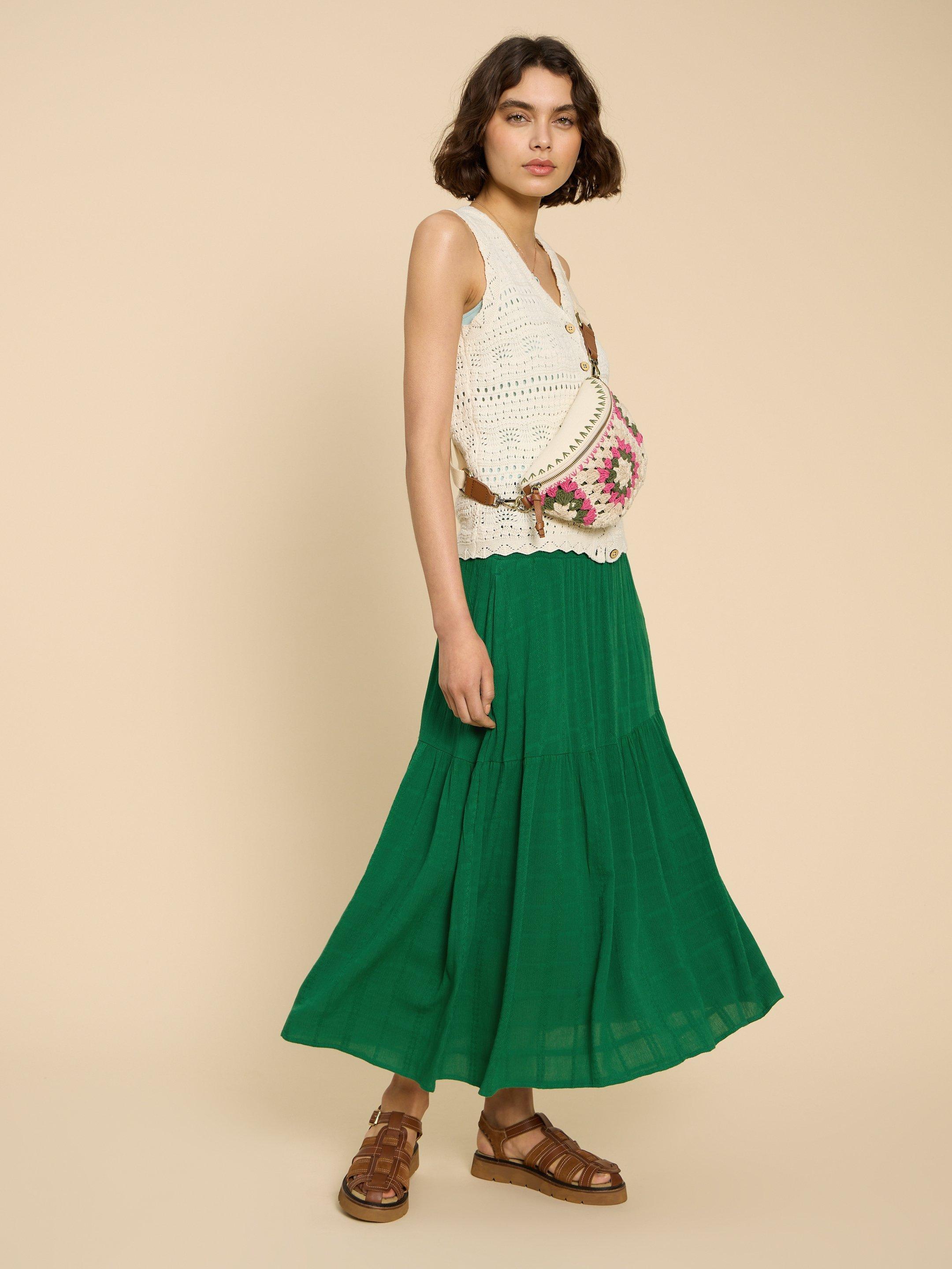 Phoebe Maxi Skirt in BRIGHT GREEN White Stuff